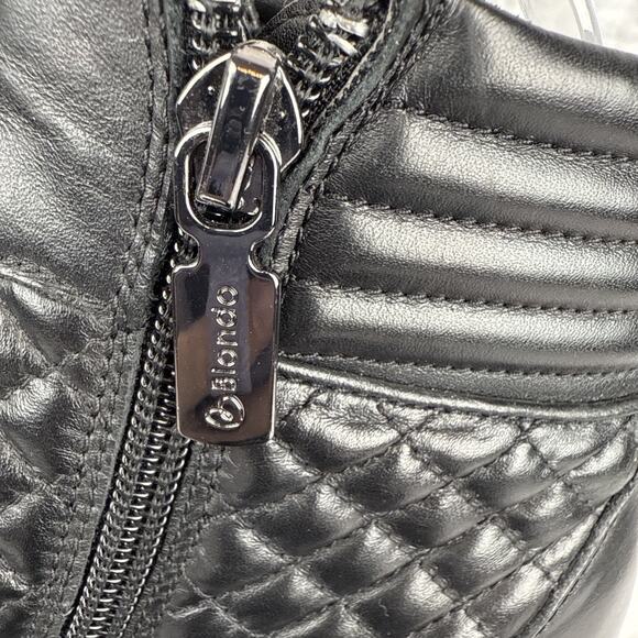 Blondo Womens Helen Waterproof Hiker Boot Size 7 Lace Up Black Quilted Leather - Picture 6 of 9